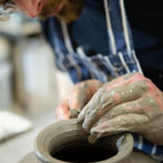 Alex Shimwell at work in his studio